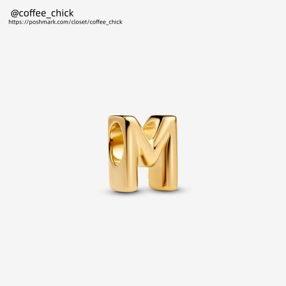 Pandora Letter M Alphabet Mini Charm|Pendant - Picture 1 of 2